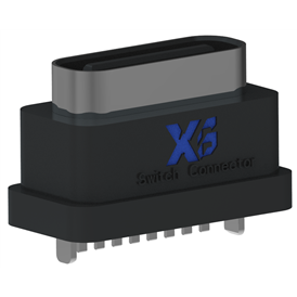 XB-TYPE C 8P-13 TYPE C USB 8P vertikaler wasserdichter Sockel H=6,8mm (mit Stahlblech)